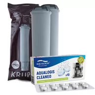 Akcesoria i części do ekspresów do kawy - Zestaw Krups filtr KRUPS F08801 2szt, Cleaneo 10szt - miniaturka - grafika 1