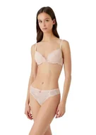 Biustonosze - Emporio Armani Damski biustonosz push-up z wyjmowanymi wkładkami i 2 pętlami wiązki wiecznej, 34C, beżowy, 75C - miniaturka - grafika 1