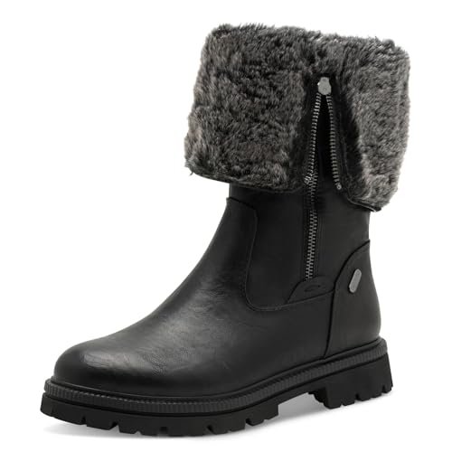 Marco Tozzi Damskie 2-26633-45 modne kozaki, czarne, 40 EU, czarny, 40 EU