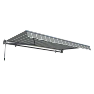 Markizy - Markiza Tarasowa Classic 450X300, Grey/White - Focus Garden - miniaturka - grafika 1