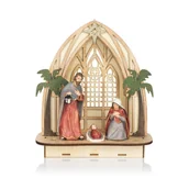 Ozdoby bożonarodzeniowe - Świecąca SZOPKA stajenka LED-owa ŚWIĘTA RODZINA dekoracja BOŻE NARODZENIE - miniaturka - grafika 1