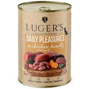 Karma dla psa LUGERS Daily Pleasures z sercami z kurczaka i marchewką 400g - Mokra karma dla psów - miniaturka - grafika 1