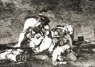 Plakaty - Plate 10 from The Disasters of War (Los Desastres de la Guerra)- Nor do these. (Tampoco, Francisco Goya - plakat Wymiar do wyboru: 91,5x61 cm - miniaturka - grafika 1