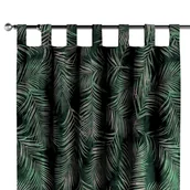 Zasłony - Dekoria Zasłona na szelkach 1 szt. zielony w liście 1szt 130 × 260 cm Velvet 310-704-21 - miniaturka - grafika 1