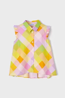Koszule damskie - Mayoral Mayoral koszula bawełniana dziecięca kolor fioletowy - grafika 1