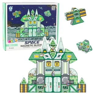 Klocki magnetyczne kosmos 66el - klocki - Klocki - miniaturka - grafika 1