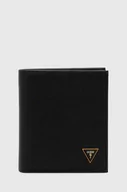 Portfele - Guess portfel skórzany męski kolor czarny - miniaturka - grafika 1