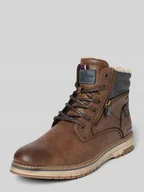 Botki męskie - Kozaki z imitacji skóry - miniaturka - grafika 1