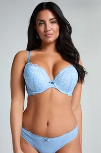 Hunkemöller Wyściełany biustonosz push-up z fiszbinami Marine Niebieski - Biustonosze - miniaturka - grafika 1
