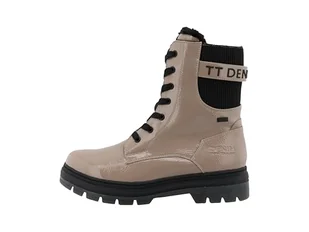 Tom Tailor Damskie 4290560023 modne kozaki, szarobrązowe (taupe), 42 EU, szarobrązowy, 42 EU - Kozaki damskie - miniaturka - grafika 1