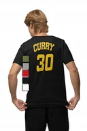 Koszulki męskie - KOSZULKA MĘSKA Z NADRUKIEM NA PLECACH NBA GOLDEN STATE WARRIORS-CURRY - M - miniaturka - grafika 1
