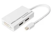 Adaptery i przejściówki - Digitus Aktywny adapter/konwerter Mini DisplayPort - Mini DP na DisplayPort, HDMI + DVI - miniaturka - grafika 1