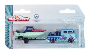 MAJORETTE VW VOLKSWAGEN TRANSPORTER T1 NIEBIESKI Z ����DK�� 1:59 - Samochody i pojazdy dla dzieci - miniaturka - grafika 1