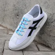 Akcesoria obuwnicze - Silikonowe sznurówki 14szt, jasno niebieskie - miniaturka - grafika 1