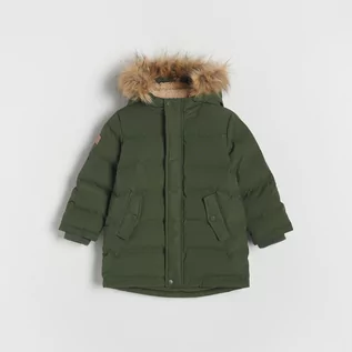 Kurtki i płaszcze dla chłopców - Reserved - Ocieplana kurtka z kapturem - Khaki - grafika 1