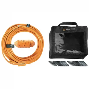 Tether Tools USB-C do Micro-B- Cable-System 9,40m prawy pomarańczowy - Kable USB - miniaturka - grafika 1