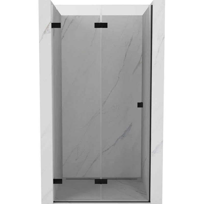Mexen Lunar-F drzwi prysznicowe składane lewe 90 cm, transparent, czarne - 836-090-000-70-00-L