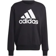 Bluzy męskie - Bluza męska adidas Essentials French Terry Big Logo czarna IC9324 L - miniaturka - grafika 1