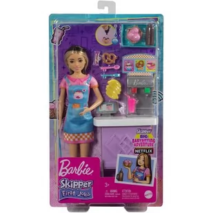 Lalka Barbie Skipper Pierwsza praca Bar z przekąskami HKD79 - Lalki dla dziewczynek - miniaturka - grafika 1