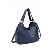 Torebki damskie - Stylowa Torebka Shopper Damska Granatowa na Ramię LUIGISANTO 23021 D.Blue - miniaturka - grafika 1