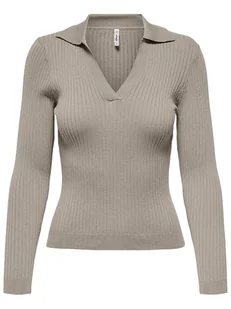 ONLY Sweter w kolorze szarobrązowym - Swetry damskie - miniaturka - grafika 1