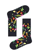 Skarpetki męskie - Happy Socks Veggie Sock, kolorowe i zabawne, Skarpety dla kobiet i mężczyzn, Czarny (41-46) - miniaturka - grafika 1