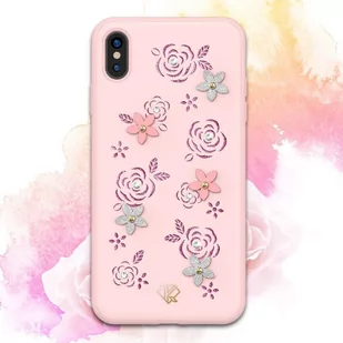 Kingxbar Petal etui ozdobione oryginalnymi Kryształami Swarovskiego iPhone XS / iPhone X czarny - Etui i futerały do telefonów - miniaturka - grafika 8