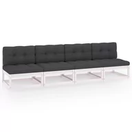 Sofy ogrodowe - vidaXL vidaXL 4-osobowa sofa z poduszkami lite drewno sosnowe 3076390 - miniaturka - grafika 1