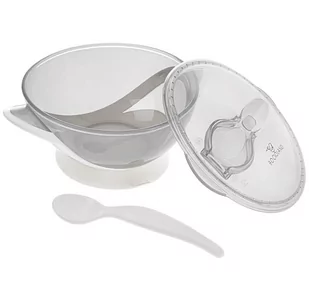 Bocioland Miseczka z łyżeczką i przyssawką 5O40G6 5O40G6 SAM  One size - Sztućce dla dzieci - miniaturka - grafika 1
