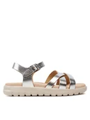 Buty dla dziewczynek - Geox Sandały J Sandal Soleima Gir J45GSA 000CF C1007 S Srebrny - miniaturka - grafika 1