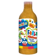 Szkolne artykuły papiernicze - Bambino Duża Farba Plakatowa W Butelce Szkolna Przedszkolna 500ml Złota - miniaturka - grafika 1