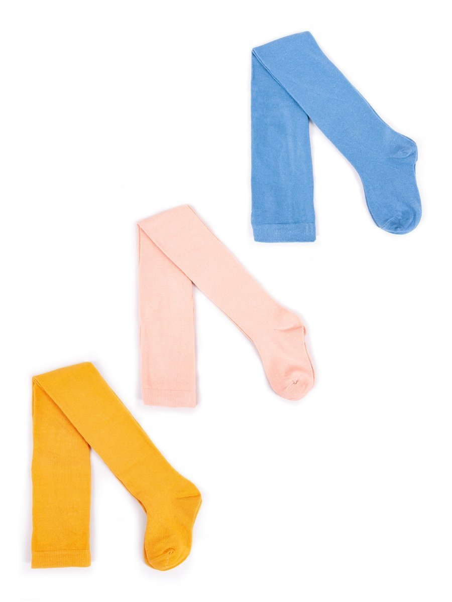 Niebieskie RAJSTOPY bawełniane gładkie