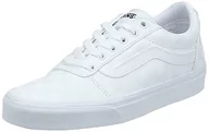 Sneakersy damskie - Vans Dziewczęce sneakersy Ward Suede, Biała tablica Checker White W51, 38 EU - miniaturka - grafika 1