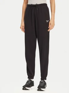 Reebok Spodnie dresowe 100071691 Czarny Regular Fit - Spodnie sportowe damskie - miniaturka - grafika 1