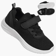 Buty dla chłopców - Buty Chłopięce Sneakersy Czarne Na Rzepy Materiałowe Sportowe Z2405P Czarny 30 - miniaturka - grafika 1