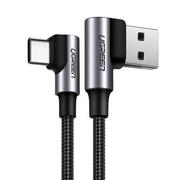 Kable USB - Kabel USB do USB-C, kątowy UGREEN US176, 3A, 0.5m (czarny) - miniaturka - grafika 1