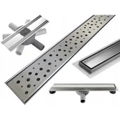 Odpływy liniowe - Odpływ liniowy MEXEN Flat 360° M12, obrotowy, srebrny, 70 cm - miniaturka - grafika 1