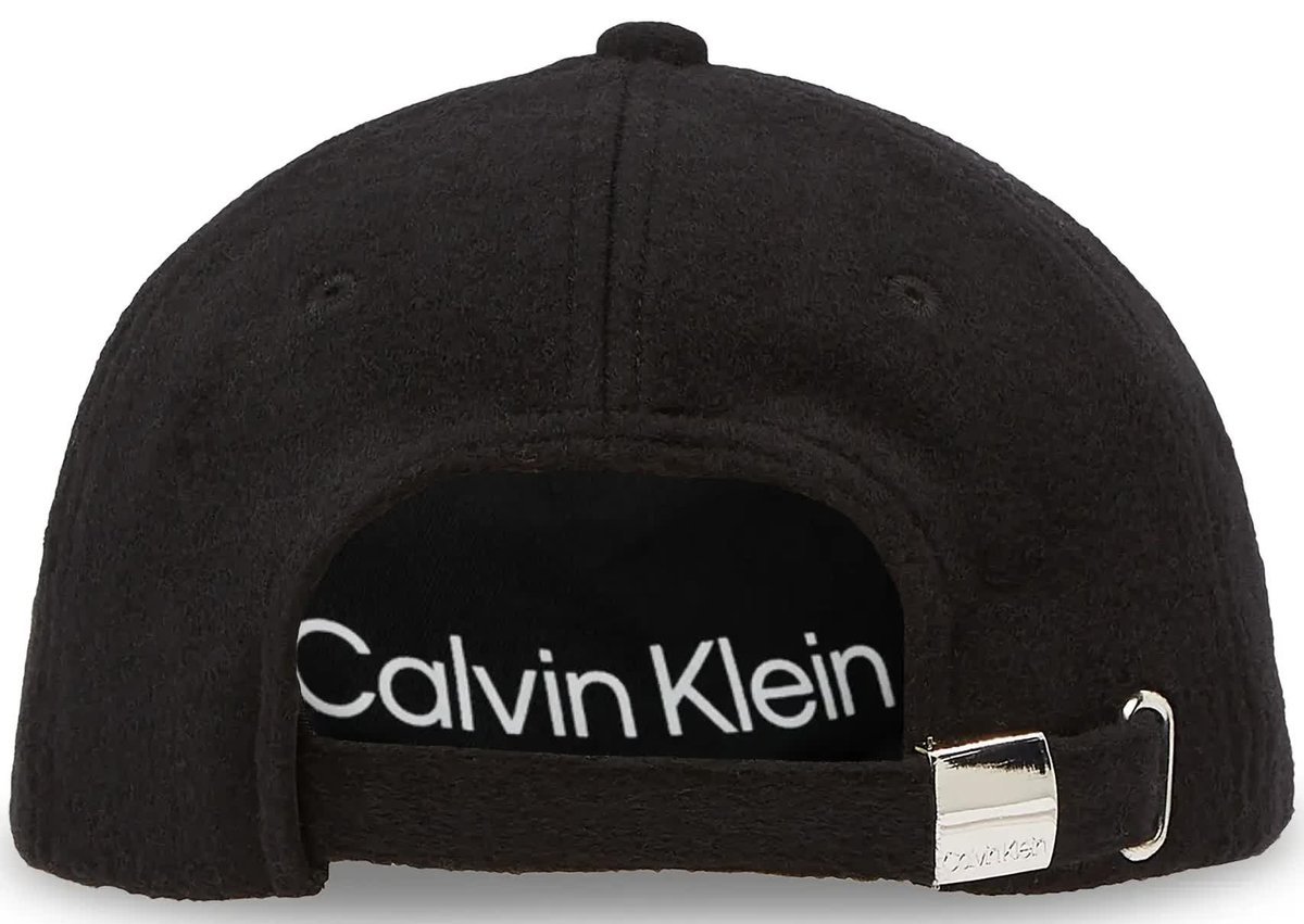 Czapka z daszkiem bejsbolówka CALVIN KLEIN kaszkiet czarny z wełną unisex