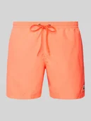 Kąpielówki męskie - Spodenki kąpielowe z detalem z logo i elastycznym pasem - miniaturka - grafika 1