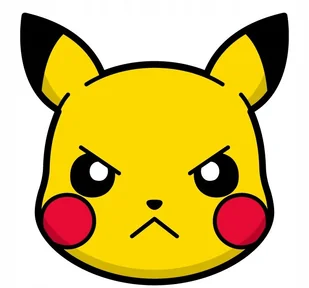 Naklejka Uv Wypukła Ozdobna DTF UV Aplikacja Pikachu Emoji - Naklejki na ścianę - miniaturka - grafika 1
