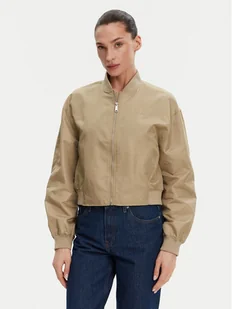 Calvin Klein Jeans Kurtka bomber Hero LV047B528G Beżowy Relaxed Fit - Kurtki damskie - miniaturka - grafika 1