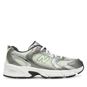 Buty dla dziewczynek - Sneakersy New Balance GR530ADF Srebrny - miniaturka - grafika 1