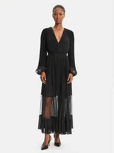 TWINSET Sukienka wieczorowa 252TP2641 Czarny Regular Fit - Sukienki - miniaturka - grafika 1