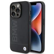 Etui i futerały do telefonów - Bmw Bmhmp15Lsllbk Iphone 15 Pro 6.1" Czarny/Black Magsafe Leather Hot Stamp - miniaturka - grafika 1