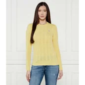 Swetry damskie - POLO RALPH LAUREN Wełniany sweter JULIANNA | Slim Fit | z dodatkiem kaszmiru - miniaturka - grafika 1