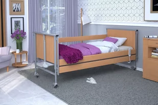Łóżko rehabilitacyjne TAURUS 2 regulowane RehaBed : Rodzaj leża - Drewniane, Standardowe kolory ramy łóżka - Buk, Stolik typu Tablet: - Nie, Wysięgnik (max odciążenie 80 kg): - Nie - Akcesoria dla osób starszych i niepełnosprawnych - miniaturka - grafika 1