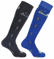 Skarpetki i podkolanówki sportowe - Skarpety Salomon Team JR 2-pack Black/Nautical Blue - miniaturka - grafika 1