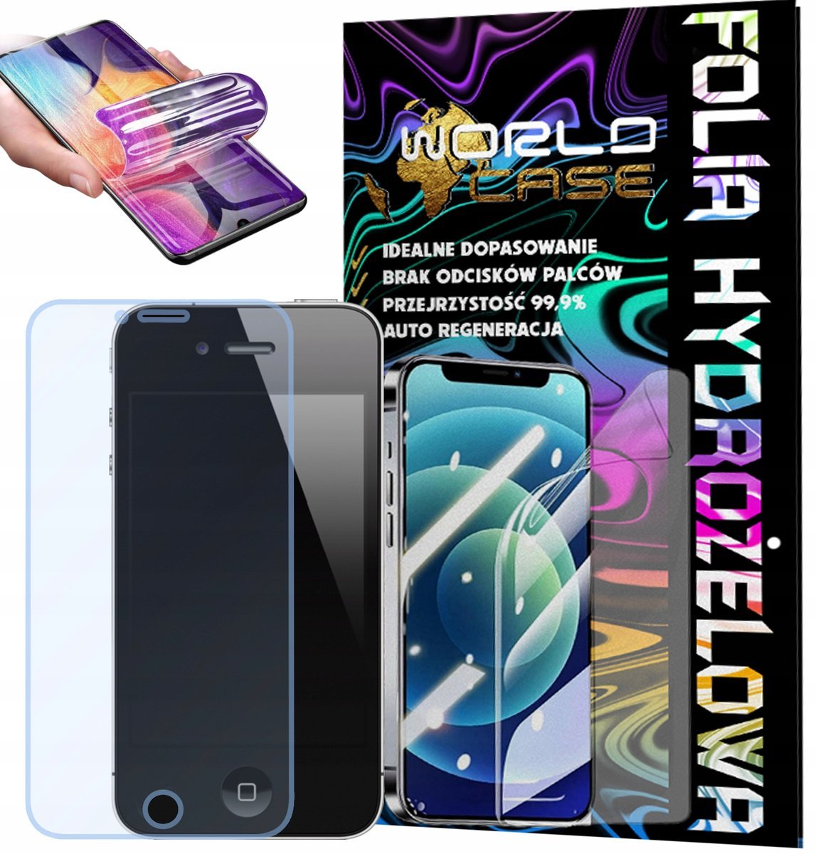 FOLIA HYDROŻELOWA OCHRONNA DO IPHONE 4 NA EKRAN MOCNA