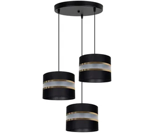 Żyrandol na lince CORAL 3xE27/60W/230V czarny - Lampy sufitowe - miniaturka - grafika 1