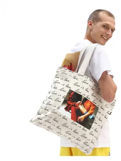 Torebki damskie - Vans Shopper bag w kolorze beżowym - 46,5 x 39 x 5 cm - grafika 1